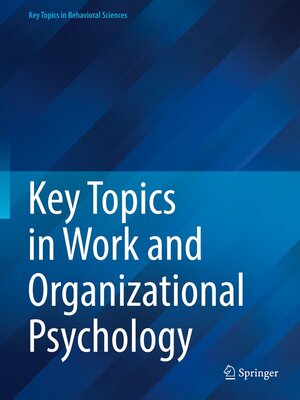 cover image of Key Topics in Work and Organizational Psychology
